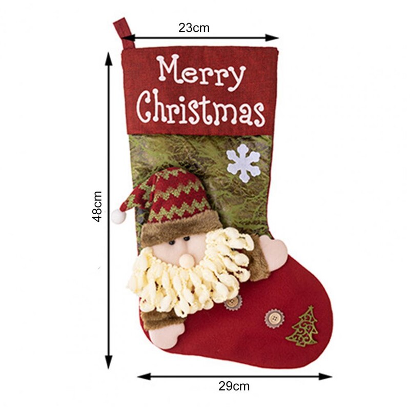 Karácsonyi zokni Mikulás Hóember Elk Design akasztókötéllel karácsonyi dekoráció harisnya