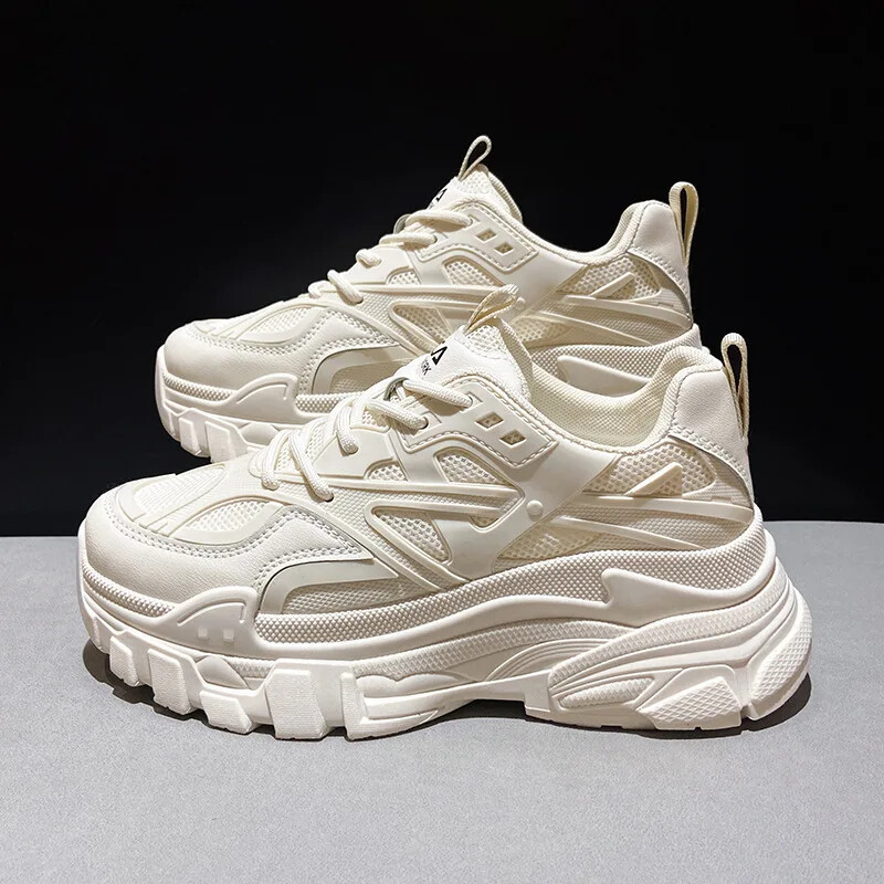 Γυναικεία παπούτσια με χοντρό κάτω μέρος Χοντρό πάνινα παπούτσια μόδας Casual λευκά γυναικεία παπούτσια Trainer πλατφόρμα Γυναικεία αθλητικά παπούτσια Zapatillas Mujer