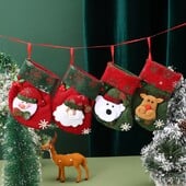 Χριστουγεννιάτικη τσάντα αποθήκευσης κάλτσες Χριστουγεννιάτικη διακόσμηση 2025 Τσάντα καραμέλα Συσκευασία τσάντα προμήθειες Γεμίσματα κάλτσες Χριστουγεννιάτικες τσάντες 5/10 τμχ