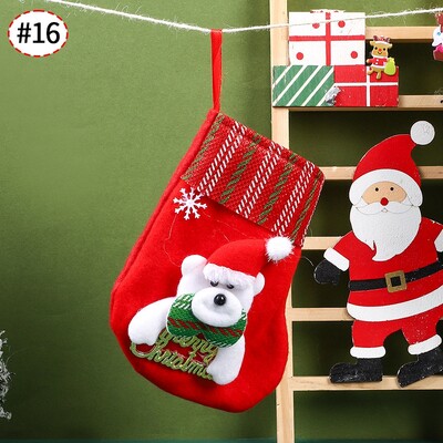 Χριστουγεννιάτικη τσάντα αποθήκευσης κάλτσες Χριστουγεννιάτικη διακόσμηση 2025 Τσάντα καραμέλα Συσκευασία τσάντα προμήθειες Γεμίσματα κάλτσες Χριστουγεννιάτικες τσάντες 5/10 τμχ