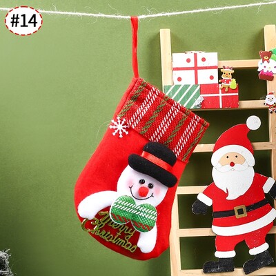 Χριστουγεννιάτικη τσάντα αποθήκευσης κάλτσες Χριστουγεννιάτικη διακόσμηση 2025 Τσάντα καραμέλα Συσκευασία τσάντα προμήθειες Γεμίσματα κάλτσες Χριστουγεννιάτικες τσάντες 5/10 τμχ