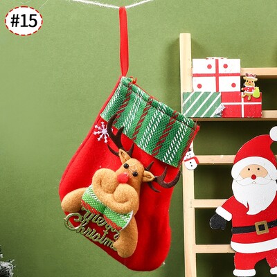 Χριστουγεννιάτικη τσάντα αποθήκευσης κάλτσες Χριστουγεννιάτικη διακόσμηση 2025 Τσάντα καραμέλα Συσκευασία τσάντα προμήθειες Γεμίσματα κάλτσες Χριστουγεννιάτικες τσάντες 5/10 τμχ