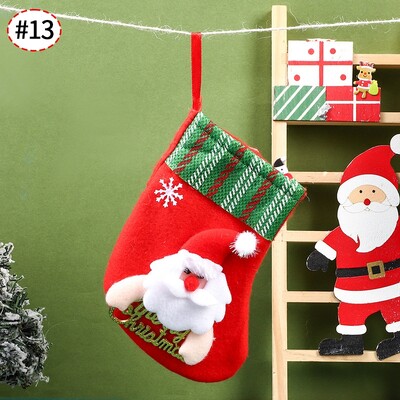 Χριστουγεννιάτικη τσάντα αποθήκευσης κάλτσες Χριστουγεννιάτικη διακόσμηση 2025 Τσάντα καραμέλα Συσκευασία τσάντα προμήθειες Γεμίσματα κάλτσες Χριστουγεννιάτικες τσάντες 5/10 τμχ