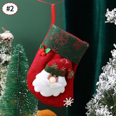 Χριστουγεννιάτικη τσάντα αποθήκευσης κάλτσες Χριστουγεννιάτικη διακόσμηση 2025 Τσάντα καραμέλα Συσκευασία τσάντα προμήθειες Γεμίσματα κάλτσες Χριστουγεννιάτικες τσάντες 5/10 τμχ