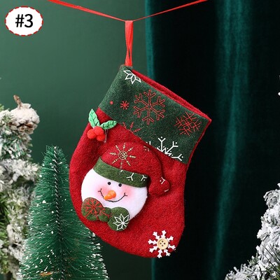 Χριστουγεννιάτικη τσάντα αποθήκευσης κάλτσες Χριστουγεννιάτικη διακόσμηση 2025 Τσάντα καραμέλα Συσκευασία τσάντα προμήθειες Γεμίσματα κάλτσες Χριστουγεννιάτικες τσάντες 5/10 τμχ