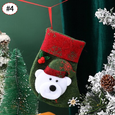 Χριστουγεννιάτικη τσάντα αποθήκευσης κάλτσες Χριστουγεννιάτικη διακόσμηση 2025 Τσάντα καραμέλα Συσκευασία τσάντα προμήθειες Γεμίσματα κάλτσες Χριστουγεννιάτικες τσάντες 5/10 τμχ