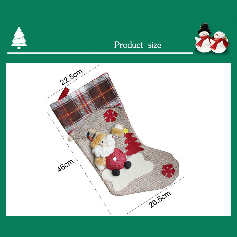 Πρωτοχρονιάτικη χριστουγεννιάτικη κάλτσα χιονάνθρωπος Santa Elk Χριστουγεννιάτικο δέντρο στολίδια τζάκι Δώρο Τσάντα καραμέλα Σπίτι Navidad Κάλτσα Χριστουγεννιάτικη διακόσμηση