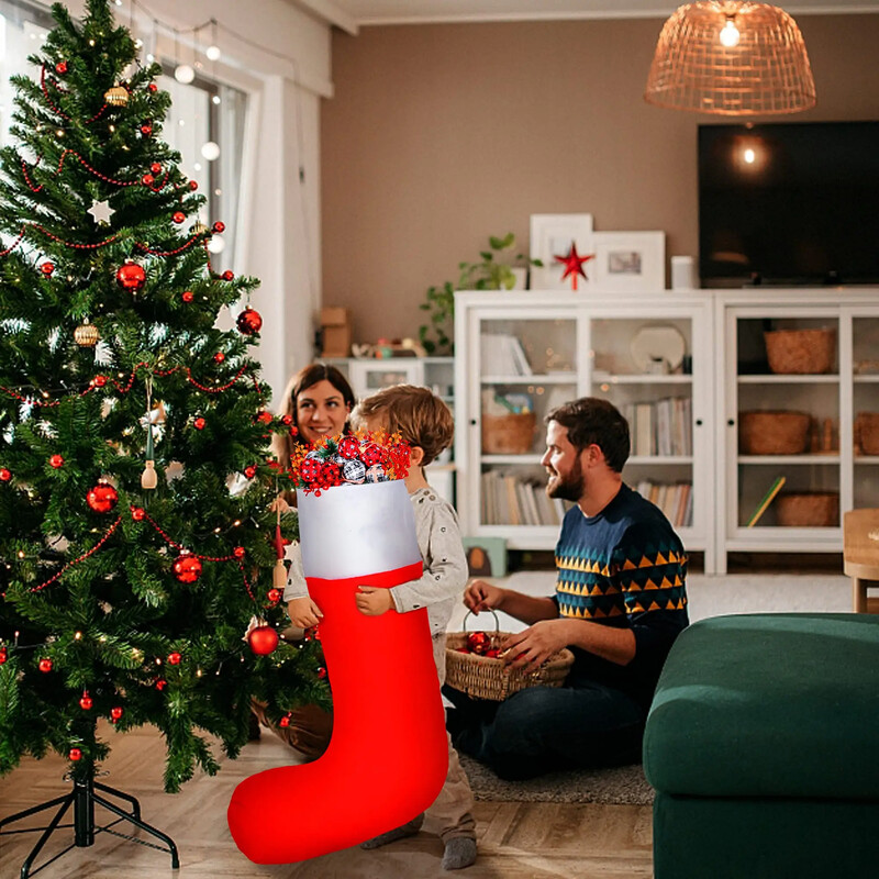 Χριστουγεννιάτικες κάλτσες Jumbo 90 εκ., γιγάντια χριστουγεννιάτικη κάλτσα από τσόχα για το 2024 Πρωτοχρονιάτικα στολίδια Χριστουγεννιάτικου πάρτι Χριστουγεννιάτικου δέντρου