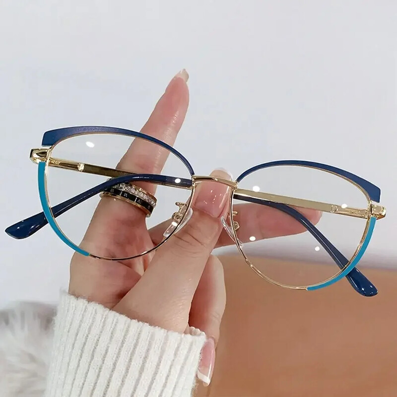 Ochelari de ochi de pisică vintage Ochelari fotocromatici anti lumină albastră Ochelari de protecție pentru computer Ochelari pentru femei Ochelari optici Ochelari