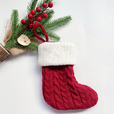 Χριστουγεννιάτικες κάλτσες Κόκκινες χιονονιφάδες γράμματα αλφαβήτου Χαρούμενα χριστουγεννιάτικα στολίδια για το σπίτι 2022 Χριστούγεννα Navidad Γενέθλια δώρα Πρωτοχρονιάς 2023