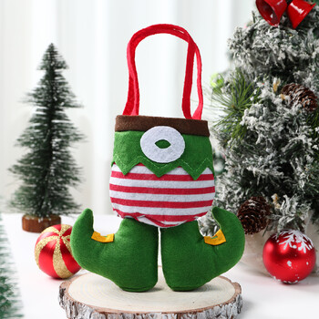 Χριστουγεννιάτικο μη υφαντό παντελόνι Elf Portable Candy Bag Marry Christmas Decoration for Home 2024 Navidad Natal Noel Happy New Year 2025