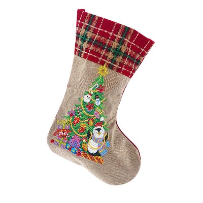 Ziemassvētku Zeķes Zeķes Dāvanas Konfekšu maisiņš Alnis Ziemassvētku eglītes Briežu apdruka Kabatas piekarināmais rotājums Jaungada Ziemassvētku rotājumi