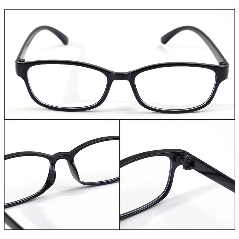 Retro skaitymo akiniai moterims, juodai mėlynai šviesą blokuojantys akiniai kvadratiniai rėmeliai optiniai akiniai Harajuku akiniai