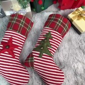 Határon átnyúló karácsonyi harisnya karácsonyi kötött ajándék harisnya medál karácsonyi ajándék zacskó karácsonyi dekoráció kellékek