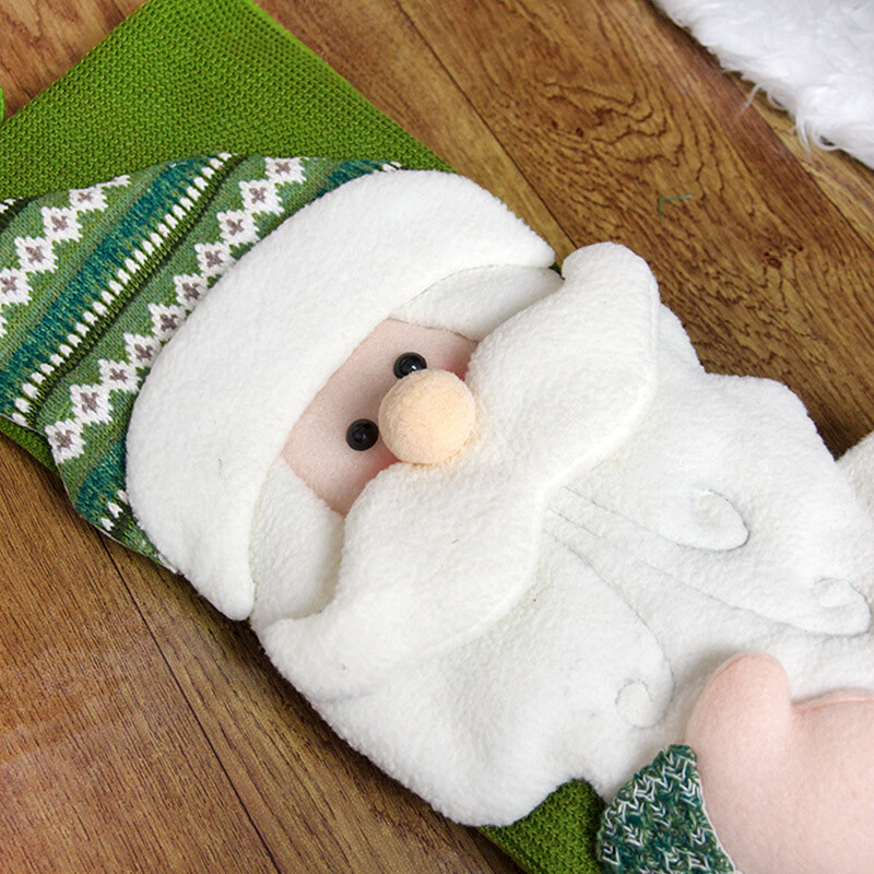 Naujos žalios kalėdinės kojinės kalėdinės dekoracijos kabantys papuošalai saldainiai kojinės dovanos kojinės Kalėdų senelis sniego senelis kalėdinės dovanos