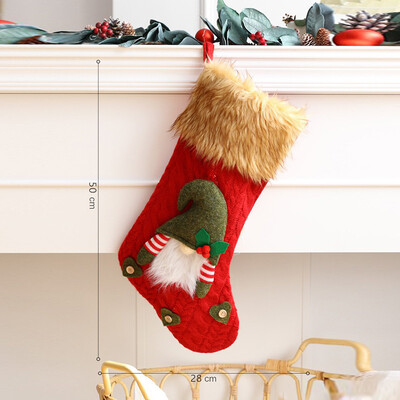 Χριστουγεννιάτικη διακόσμηση Κάλτσες Λούτρινα μαλακά Άγιος Βασίλης Χιονάνθρωπος Τάρανδος Χριστουγεννιάτικες κάλτσες Παιδικές τσάντες δώρου καραμέλα Δώρο Πρωτοχρονιάς