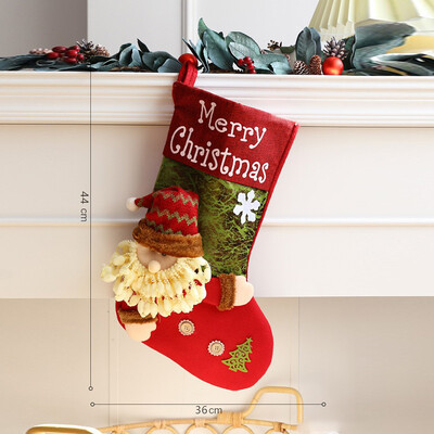 Χριστουγεννιάτικη διακόσμηση Κάλτσες Λούτρινα μαλακά Άγιος Βασίλης Χιονάνθρωπος Τάρανδος Χριστουγεννιάτικες κάλτσες Παιδικές τσάντες δώρου καραμέλα Δώρο Πρωτοχρονιάς