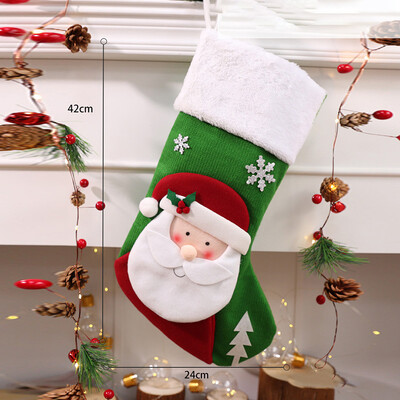 Χριστουγεννιάτικη διακόσμηση Κάλτσες Λούτρινα μαλακά Άγιος Βασίλης Χιονάνθρωπος Τάρανδος Χριστουγεννιάτικες κάλτσες Παιδικές τσάντες δώρου καραμέλα Δώρο Πρωτοχρονιάς