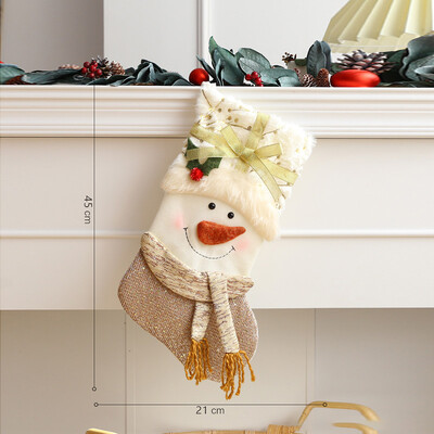 Χριστουγεννιάτικη διακόσμηση Κάλτσες Λούτρινα μαλακά Άγιος Βασίλης Χιονάνθρωπος Τάρανδος Χριστουγεννιάτικες κάλτσες Παιδικές τσάντες δώρου καραμέλα Δώρο Πρωτοχρονιάς