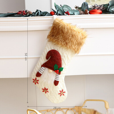 Χριστουγεννιάτικη διακόσμηση Κάλτσες Λούτρινα μαλακά Άγιος Βασίλης Χιονάνθρωπος Τάρανδος Χριστουγεννιάτικες κάλτσες Παιδικές τσάντες δώρου καραμέλα Δώρο Πρωτοχρονιάς