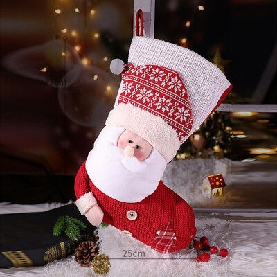 Χριστουγεννιάτικη διακόσμηση Κάλτσες Λούτρινα μαλακά Άγιος Βασίλης Χιονάνθρωπος Τάρανδος Χριστουγεννιάτικες κάλτσες Παιδικές τσάντες δώρου καραμέλα Δώρο Πρωτοχρονιάς