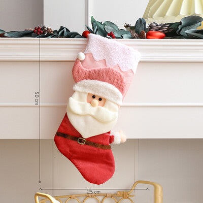Χριστουγεννιάτικη διακόσμηση Κάλτσες Λούτρινα μαλακά Άγιος Βασίλης Χιονάνθρωπος Τάρανδος Χριστουγεννιάτικες κάλτσες Παιδικές τσάντες δώρου καραμέλα Δώρο Πρωτοχρονιάς