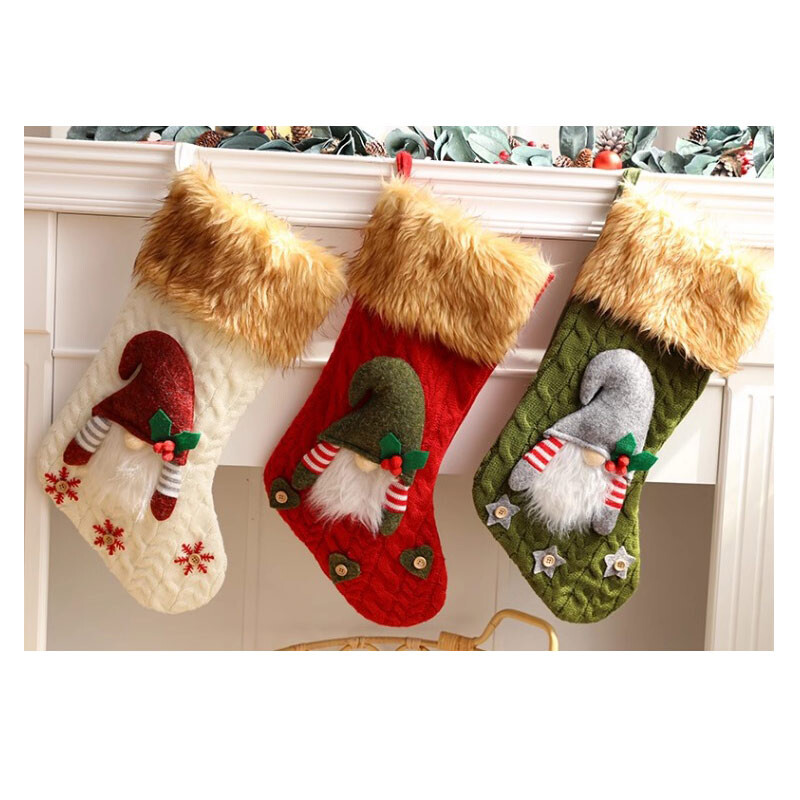 Χριστουγεννιάτικη διακόσμηση Κάλτσες Λούτρινα μαλακά Άγιος Βασίλης Χιονάνθρωπος Τάρανδος Χριστουγεννιάτικες κάλτσες Παιδικές τσάντες δώρου καραμέλα Δώρο Πρωτοχρονιάς
