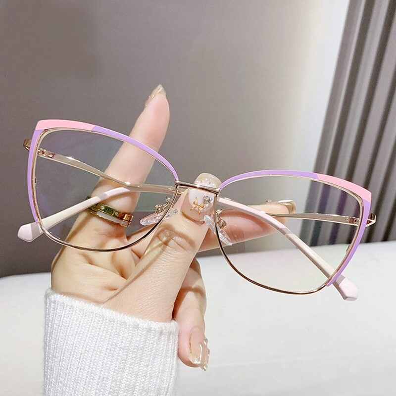 Blue Ray Blocking Anti-Blue Light Akiniai Nešiojami Akių Apsauginiai Akiniai Ultralengvi Rėmeliai Akiniai Metaliniai Kvadratiniai Akiniai Biuras