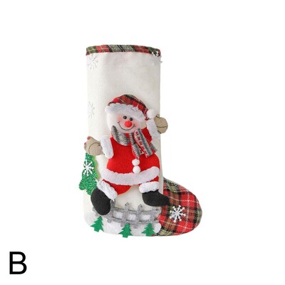 Χριστουγεννιάτικες κάλτσες 2025 Χριστουγεννιάτικο στολίδι Χριστουγεννιάτικη κάλτσα 3D μοτίβο Χριστουγεννιάτικη τσάντα δώρου για παιδιά Χριστουγεννιάτικη διακόσμηση Navidad Πρωτοχρονιά
