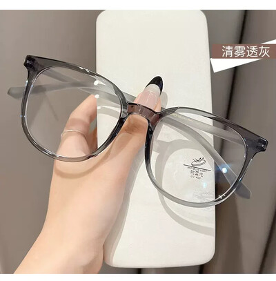 Vintage suur ovaalne ruudukujuline arvutitöö Pruunid prillid, raam, naised, mehed, sinised, heledad prillid, blokeerivad optilised prillid prillid