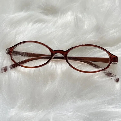 1/2TK Y2K Tüdrukute Retro-ovaalsed Prillid Punased Rohelised Raamis Klaasprillid Dekoratiivsed Anti-sinised Arvutiprillid Mere ääres Sõitmine