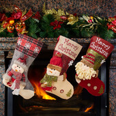 Χριστουγεννιάτικες κάλτσες Σακί Χριστουγεννιάτικο δώρο Τσάντα καραμέλα Χριστουγεννιάτικα διακοσμητικά για το σπίτι χιονάνθρωπος Άγιος Βασίλης Κάλτσα Πρωτοχρονιάς Διακόσμηση Χριστουγεννιάτικου Δέντρου