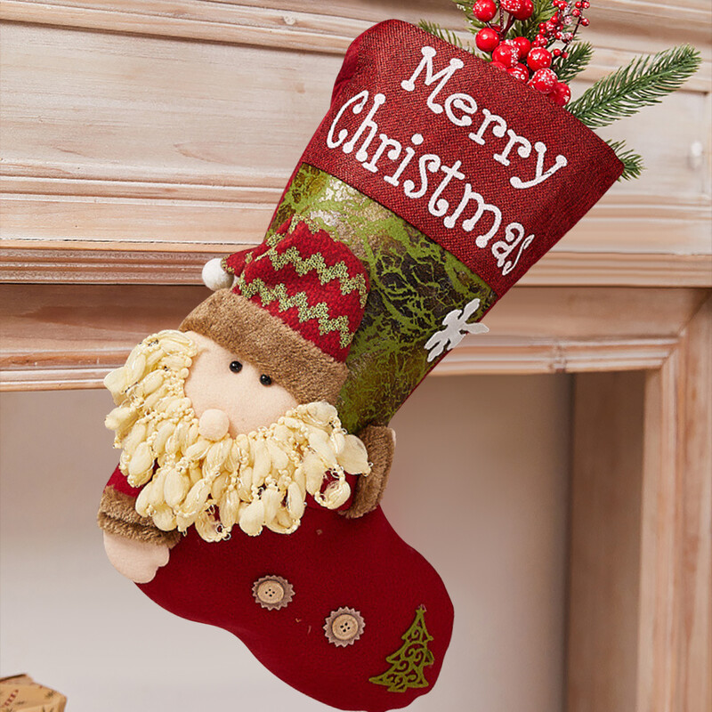 Χριστουγεννιάτικες κάλτσες Σακί Χριστουγεννιάτικο δώρο Τσάντα καραμέλα Χριστουγεννιάτικα διακοσμητικά για το σπίτι χιονάνθρωπος Άγιος Βασίλης Κάλτσα Πρωτοχρονιάς Διακόσμηση Χριστουγεννιάτικου Δέντρου