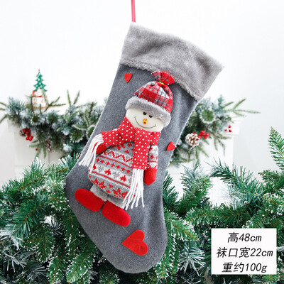 1PC 2025/43 Styles Χριστουγεννιάτικες μεγάλες μπότες Διακοσμήσεις για χριστουγεννιάτικο δέντρο Τσάντα καραμέλα Άγιος Βασίλης Άλκη Χιονάνθρωπος Χριστουγεννιάτικη κάλτσα