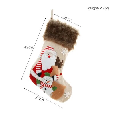 1PC 2025/43 Styles Χριστουγεννιάτικες μεγάλες μπότες Διακοσμήσεις για χριστουγεννιάτικο δέντρο Τσάντα καραμέλα Άγιος Βασίλης Άλκη Χιονάνθρωπος Χριστουγεννιάτικη κάλτσα
