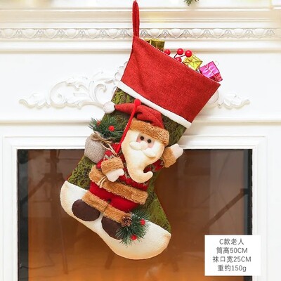 1PC 2025/43 Styles Χριστουγεννιάτικες μεγάλες μπότες Διακοσμήσεις για χριστουγεννιάτικο δέντρο Τσάντα καραμέλα Άγιος Βασίλης Άλκη Χιονάνθρωπος Χριστουγεννιάτικη κάλτσα
