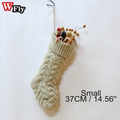 Χριστουγεννιάτικες πλεκτές κάλτσες Διακόσμηση φεστιβάλ καραμέλα Τσάντα δώρου Τζάκι Χριστουγεννιάτικο δέντρο Κρεμαστά στολίδια Διακόσμηση Κόκκινη Λευκή Χριστουγεννιάτικη Κάλτσα