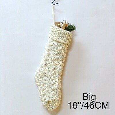 Χριστουγεννιάτικες πλεκτές κάλτσες Διακόσμηση φεστιβάλ καραμέλα Τσάντα δώρου Τζάκι Χριστουγεννιάτικο δέντρο Κρεμαστά στολίδια Διακόσμηση Κόκκινη Λευκή Χριστουγεννιάτικη Κάλτσα