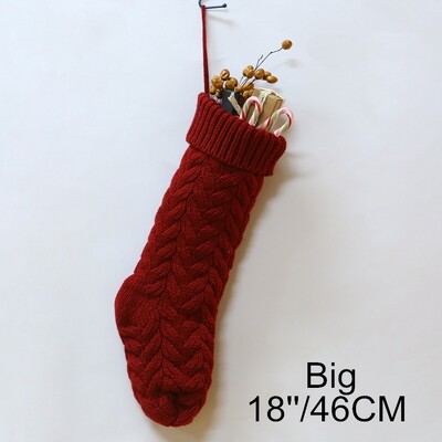 Χριστουγεννιάτικες πλεκτές κάλτσες Διακόσμηση φεστιβάλ καραμέλα Τσάντα δώρου Τζάκι Χριστουγεννιάτικο δέντρο Κρεμαστά στολίδια Διακόσμηση Κόκκινη Λευκή Χριστουγεννιάτικη Κάλτσα