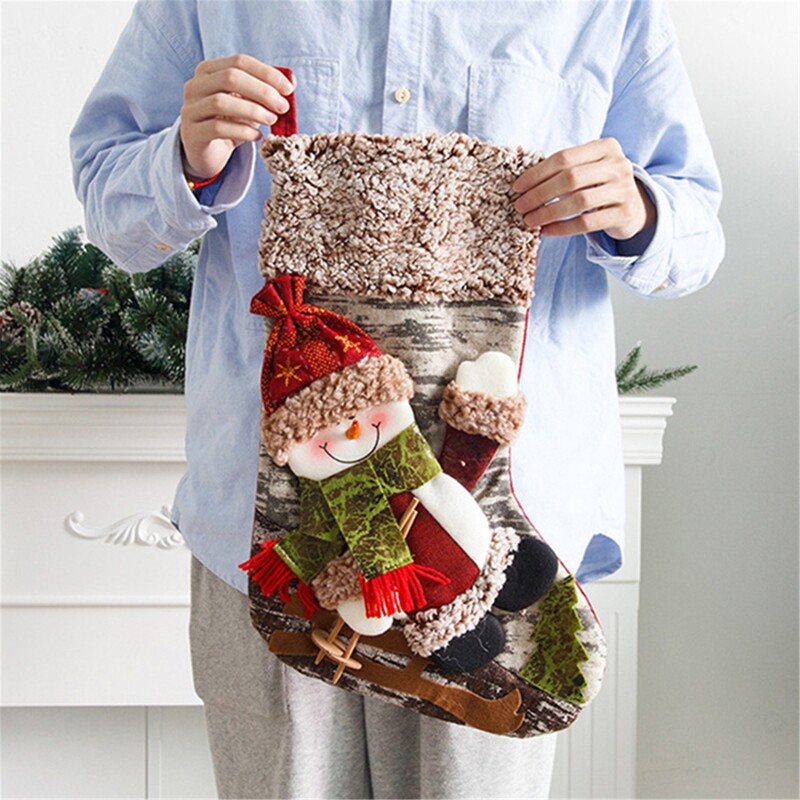 Μεγάλες χριστουγεννιάτικες κάλτσες Άγιος Βασίλης με καραμέλα από άλκες Διακοσμήσεις για χριστουγεννιάτικο δέντρο Κρεμαστό μενταγιόν 2024 Πρωτοχρονιάτικο Χριστουγεννιάτικο Στολίδι Τσάντα δώρου