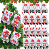 1/6 τεμ Χριστουγεννιάτικες κάλτσες Άγιος Βασίλης Χιονάνθρωπος Χριστουγεννιάτικα στολίδια Μικρό Δώρο Συσκευασία Μπότες Κρεμαστό Κρεμαστό Πρωτοχρονιάτικη τσάντα καραμέλας