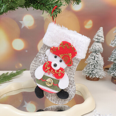 1/6 τεμ Χριστουγεννιάτικες κάλτσες Άγιος Βασίλης Χιονάνθρωπος Χριστουγεννιάτικα στολίδια Μικρό Δώρο Συσκευασία Μπότες Κρεμαστό Κρεμαστό Πρωτοχρονιάτικη τσάντα καραμέλας