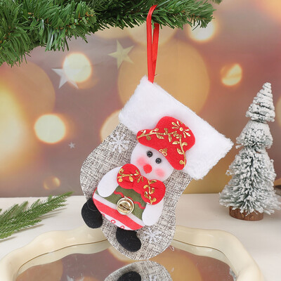 1/6 τεμ Χριστουγεννιάτικες κάλτσες Άγιος Βασίλης Χιονάνθρωπος Χριστουγεννιάτικα στολίδια Μικρό Δώρο Συσκευασία Μπότες Κρεμαστό Κρεμαστό Πρωτοχρονιάτικη τσάντα καραμέλας