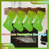 Karácsonyi dekorációs harisnya Otthoni dekoráció Helyszín dekoráció Karácsonyi dekorációs kellékek Nagy kötött ábécés harisnya