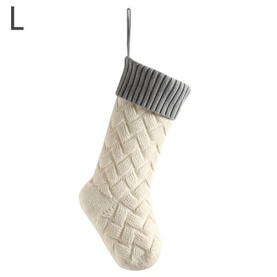 Adītas Ziemassvētku zeķes Dāvanu maisiņi Mājas dekorēšanai Vilnas Ziemassvētku rotājumi Paklājiņi Liela izmēra dekori mājas dekorēšanai