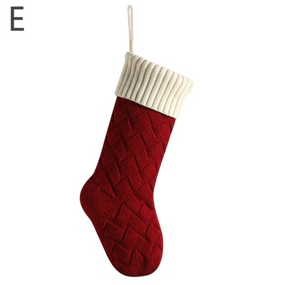 Adītas Ziemassvētku zeķes Dāvanu maisiņi Mājas dekorēšanai Vilnas Ziemassvētku rotājumi Paklājiņi Liela izmēra dekori mājas dekorēšanai