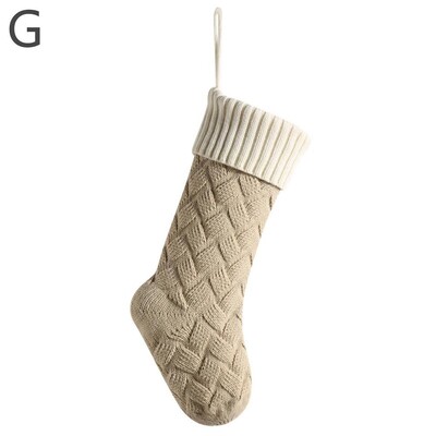 Adītas Ziemassvētku zeķes Dāvanu maisiņi Mājas dekorēšanai Vilnas Ziemassvētku rotājumi Paklājiņi Liela izmēra dekori mājas dekorēšanai