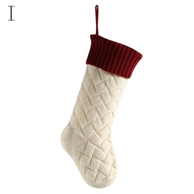 Adītas Ziemassvētku zeķes Dāvanu maisiņi Mājas dekorēšanai Vilnas Ziemassvētku rotājumi Paklājiņi Liela izmēra dekori mājas dekorēšanai