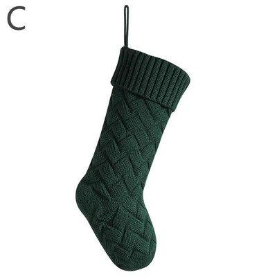 Adītas Ziemassvētku zeķes Dāvanu maisiņi Mājas dekorēšanai Vilnas Ziemassvētku rotājumi Paklājiņi Liela izmēra dekori mājas dekorēšanai