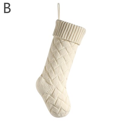 Adītas Ziemassvētku zeķes Dāvanu maisiņi Mājas dekorēšanai Vilnas Ziemassvētku rotājumi Paklājiņi Liela izmēra dekori mājas dekorēšanai